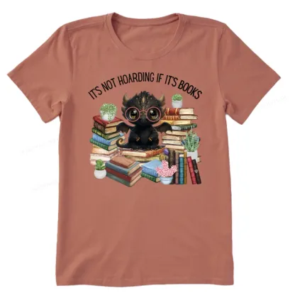 Pagewings Not Hoarding Books Cute Dragon Reading Unisex Classic T-shirt