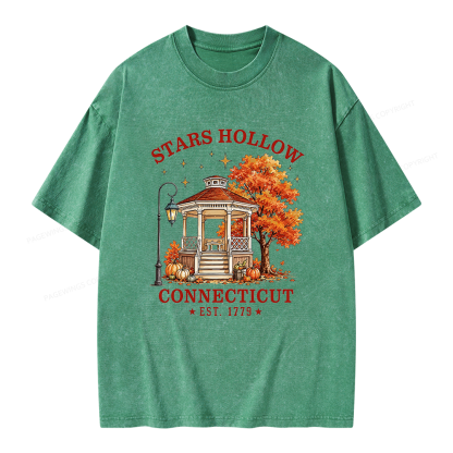 Pagewings Holloween Bookish Unisex Washed T-shirt