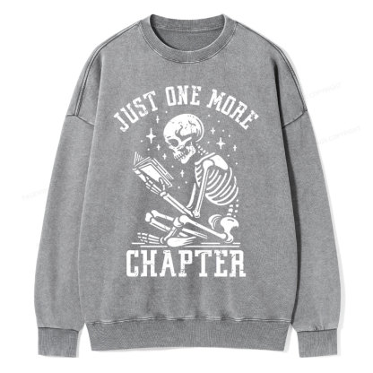 Pagewings Just One More Chapter Unisex Washed Sweatshirt