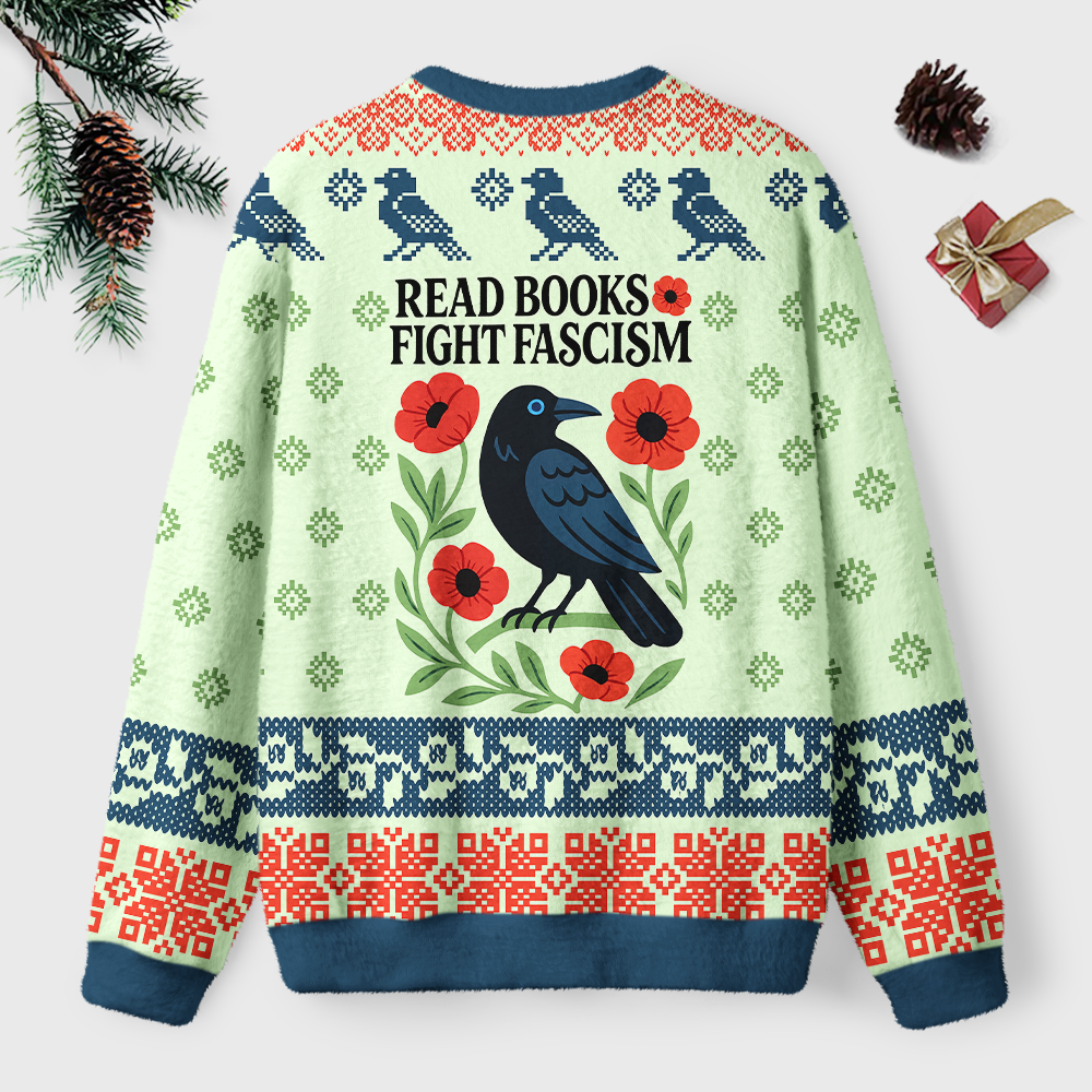 Pagewings Unisex Rockstar Librarian Ugly Light Knit Sweatshirt