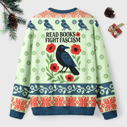 Pagewings Unisex Rockstar Librarian Ugly Light Knit Sweatshirt