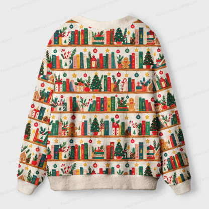 Pagewings Christmas Bookish Light Knit Unisex Cardigan Sweaters