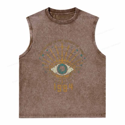 Pagewings George Orwell 1984 Unisex Washed Tank Top