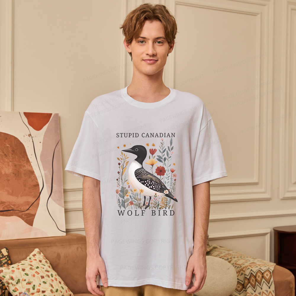 Pagewings Stupid Canadian Wolf Bird Unisex Classic T-shirt