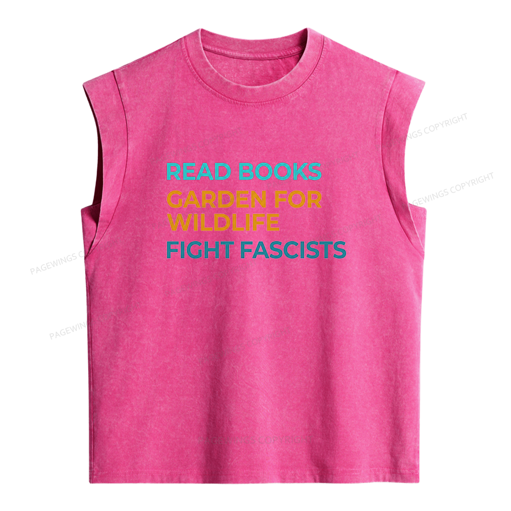 Pagewings Read Books Garden Women's Washed Tank Top