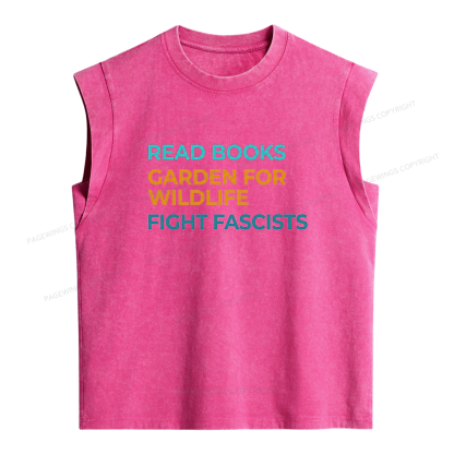 Pagewings Read Books Garden Women's Washed Tank Top