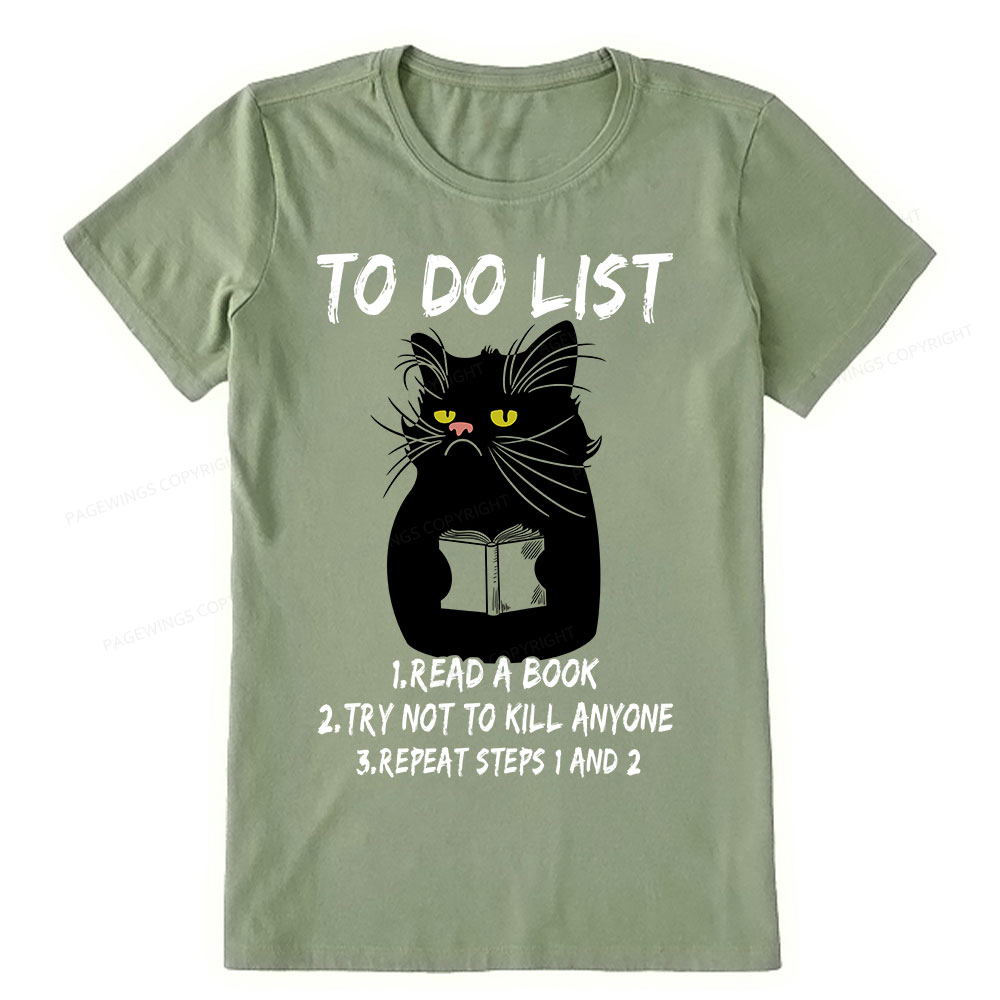 Pagewings Black Cat To Do List  Unisex Classic T-shirt
