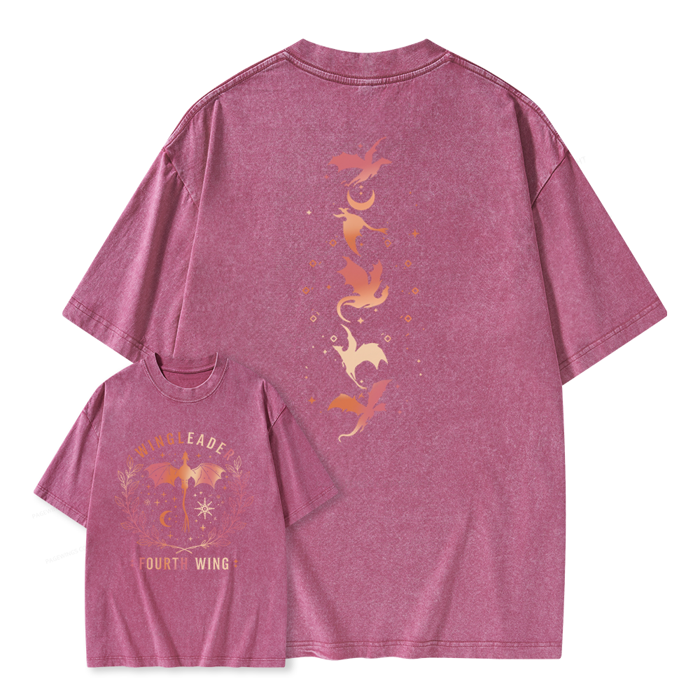Pagewings Fantasy Bookish Unisex Washed T-shirt