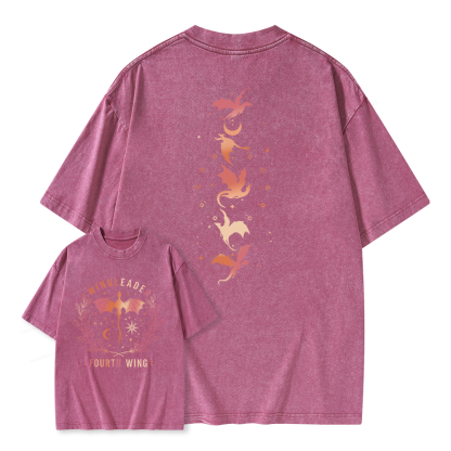 Pagewings Fantasy Bookish Unisex Washed T-shirt