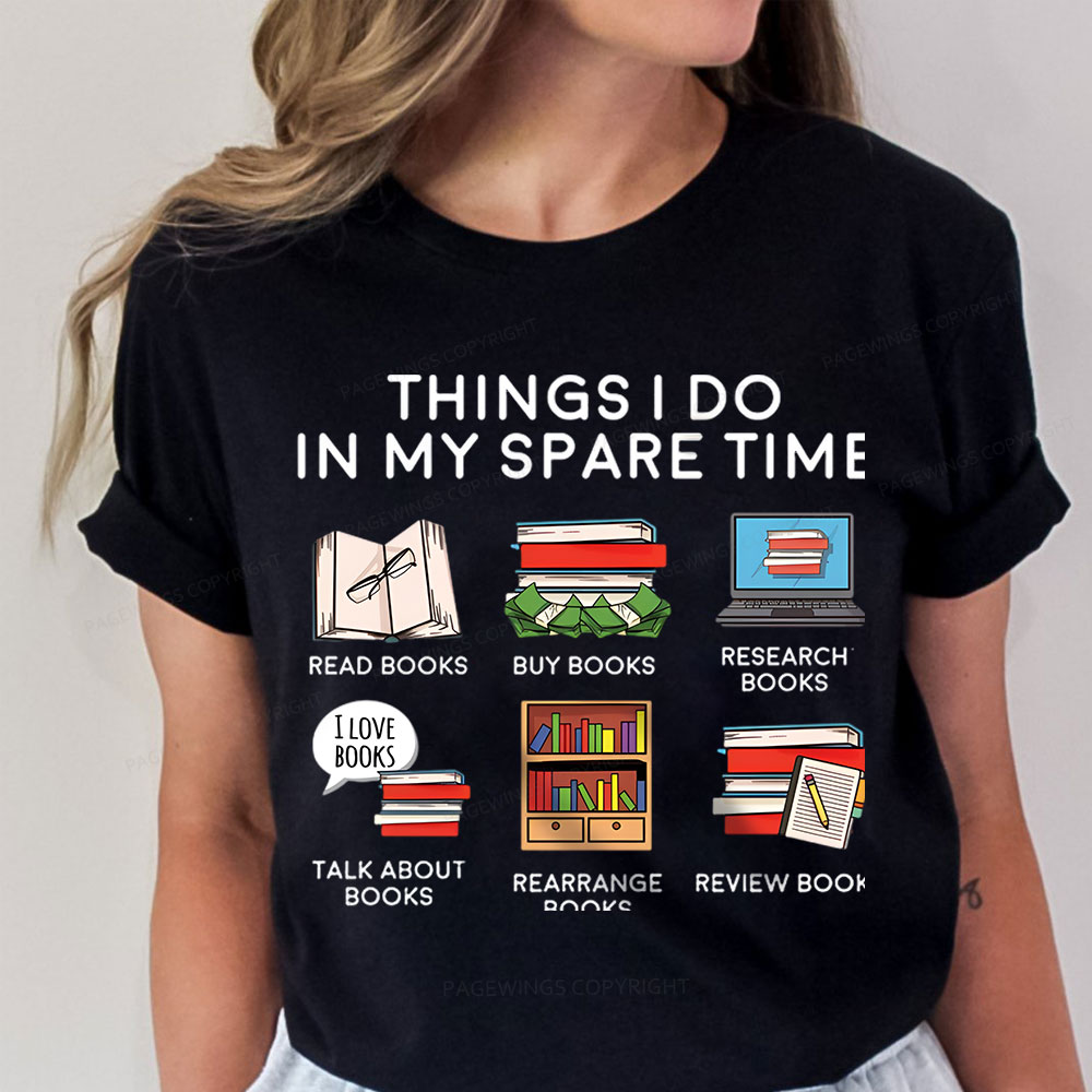 Pagewings Books Reading In My Spare Time Unisex Classic T-shirt