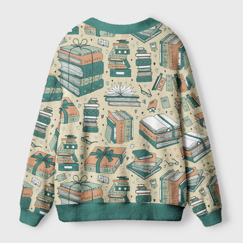 Pagewings Cozy Up With a Good Book Light Knit Unisex Cardigan Sweaters