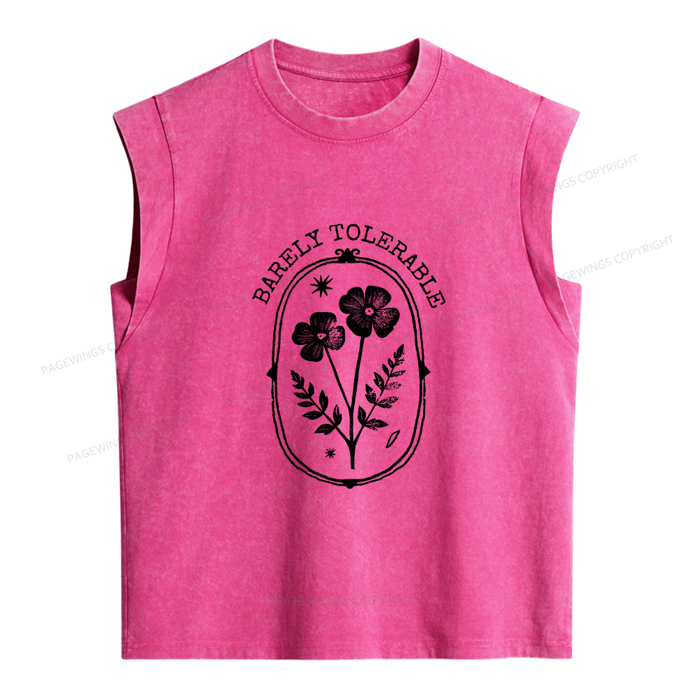 Pagewings Vintage Floral Women's Washed Tank Top
