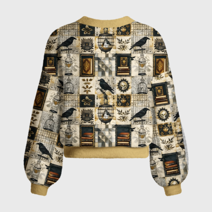 Pagewings Horror Book Lovers 7007X Women's Cardigan Sweater