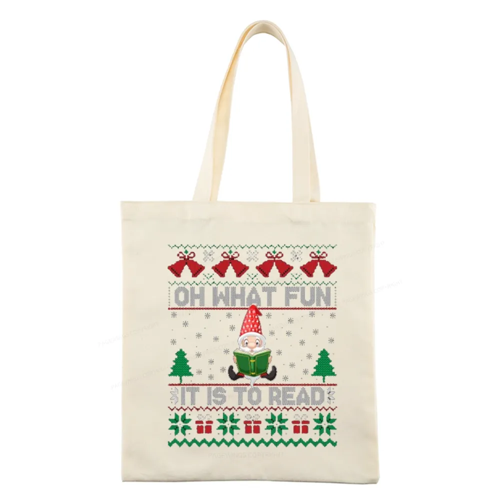 Pagewings Oh What Fun It Is To Read Tote Bag