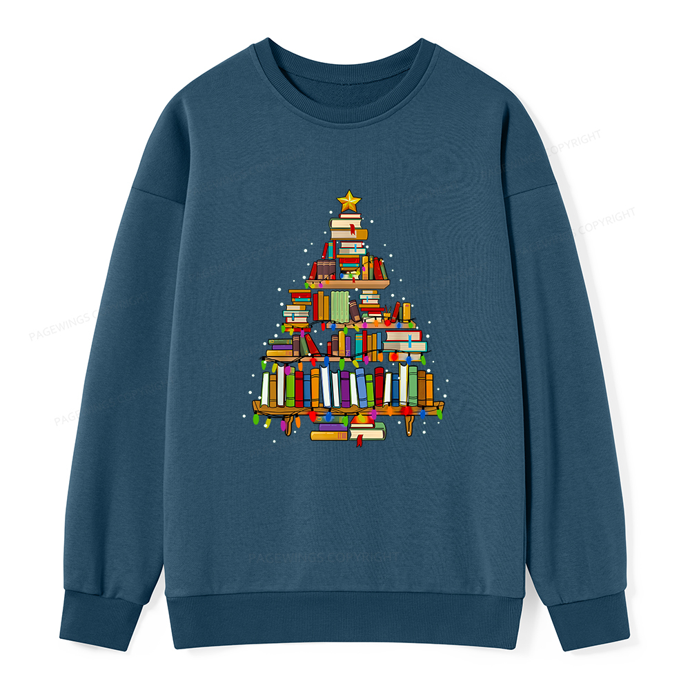Pagewings Christmas Books Tree Unisex Classic Sweatshirt