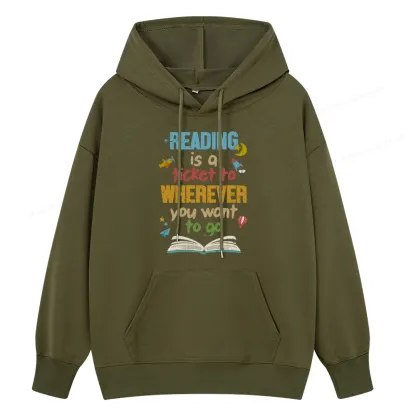 Pagewings Reading Is A Ticket Unisex Classic Hoodie