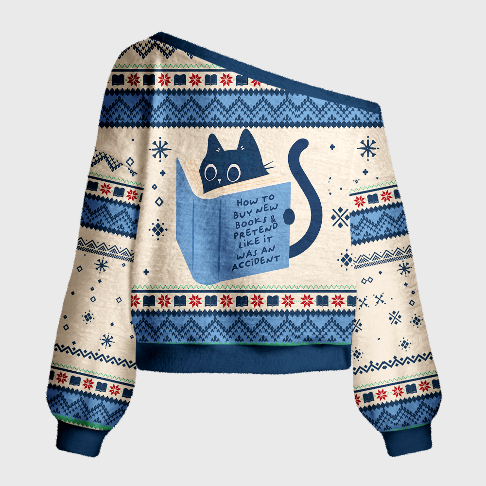 Pagewings How To Buy New Books Off Shoulder Ugly Knit Sweater