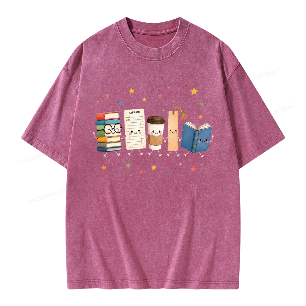 Pagewings Librarian Unisex Washed T-shirt