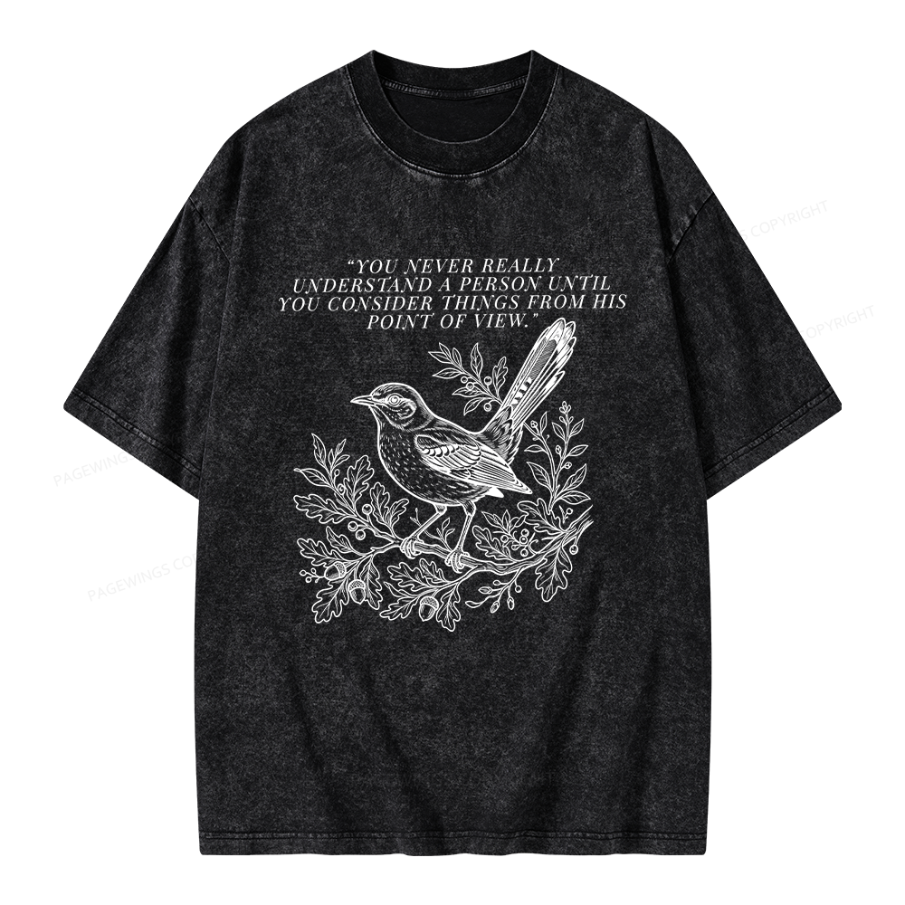 Pagewings Book Quote Unisex Washed T-shirt