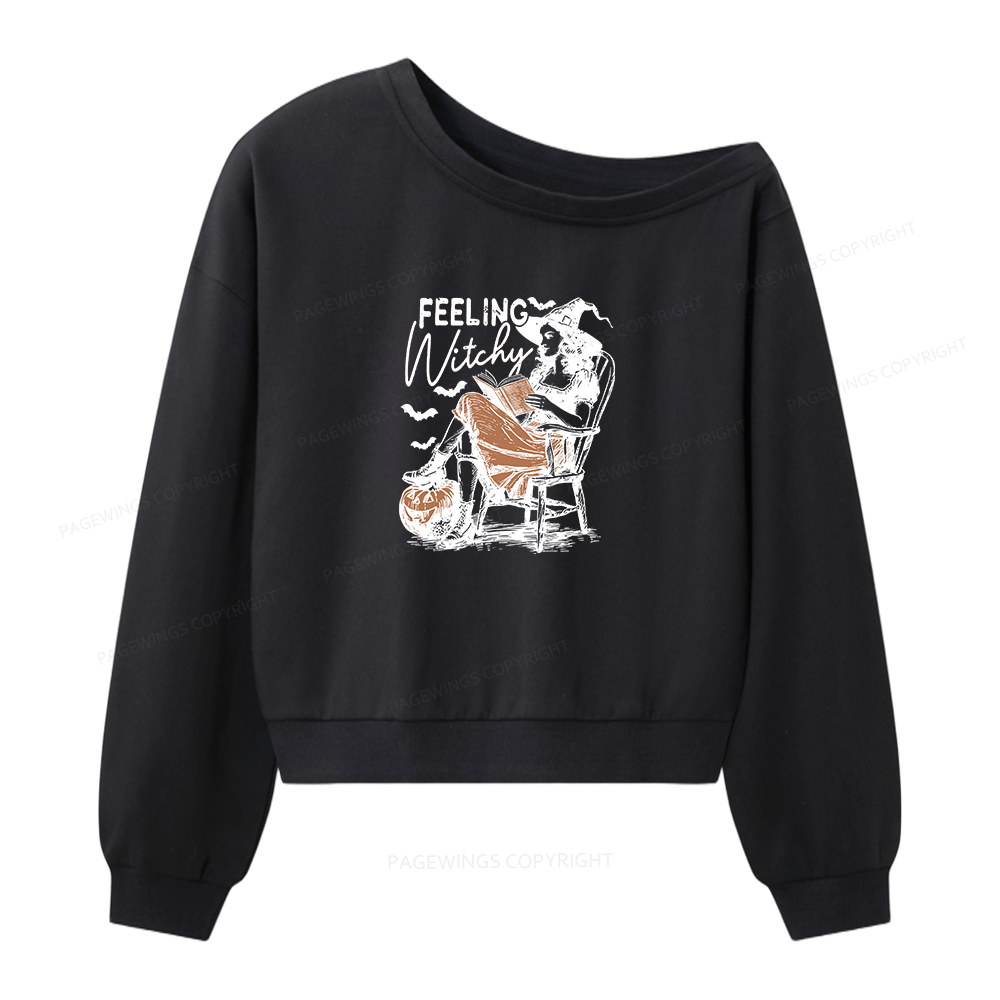 Pagewings Feeling Witchy Women Off Shoulder Sweatshirt