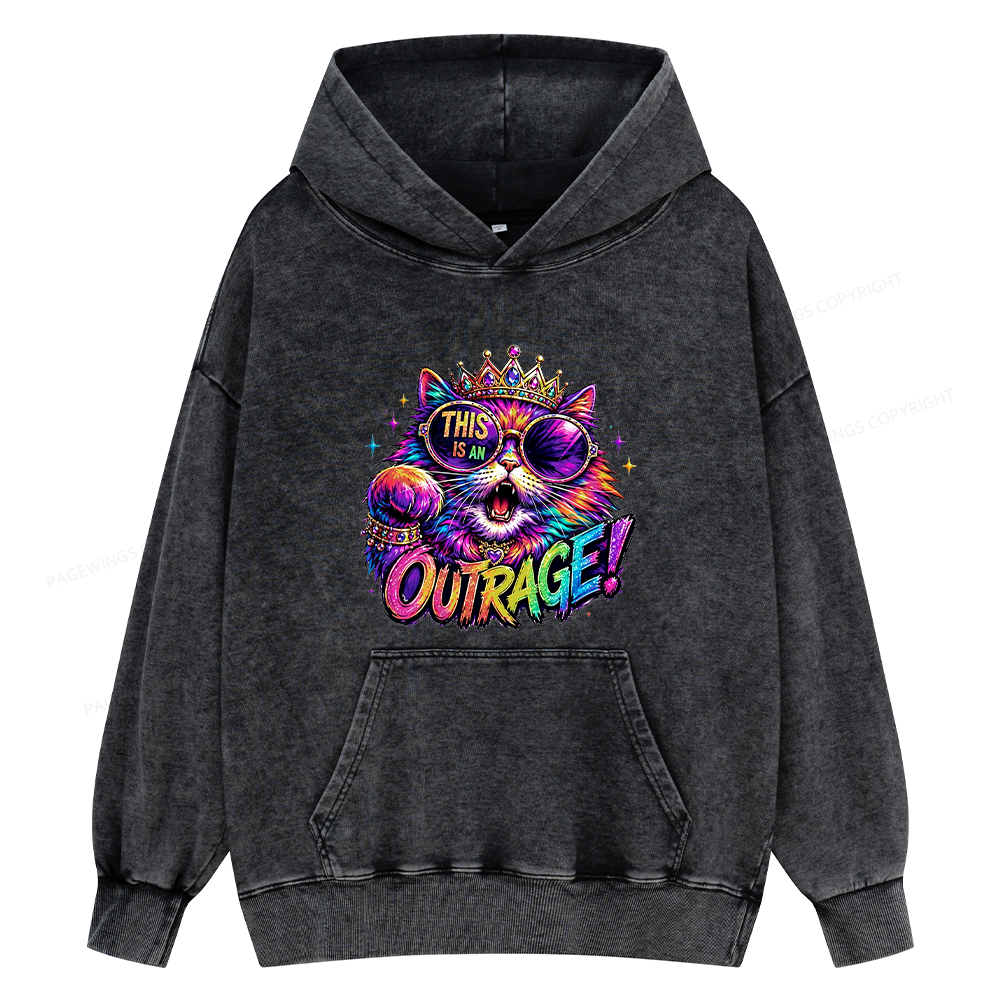 Pagewings Sci-Fi Book Lover Unisex Washed Hoodie
