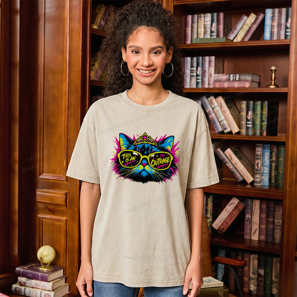 Pagewings Sci Fi Bookish Unisex Washed T-shirt