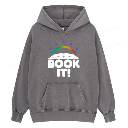 Pagewings Book It Unisex Washed Hoodie
