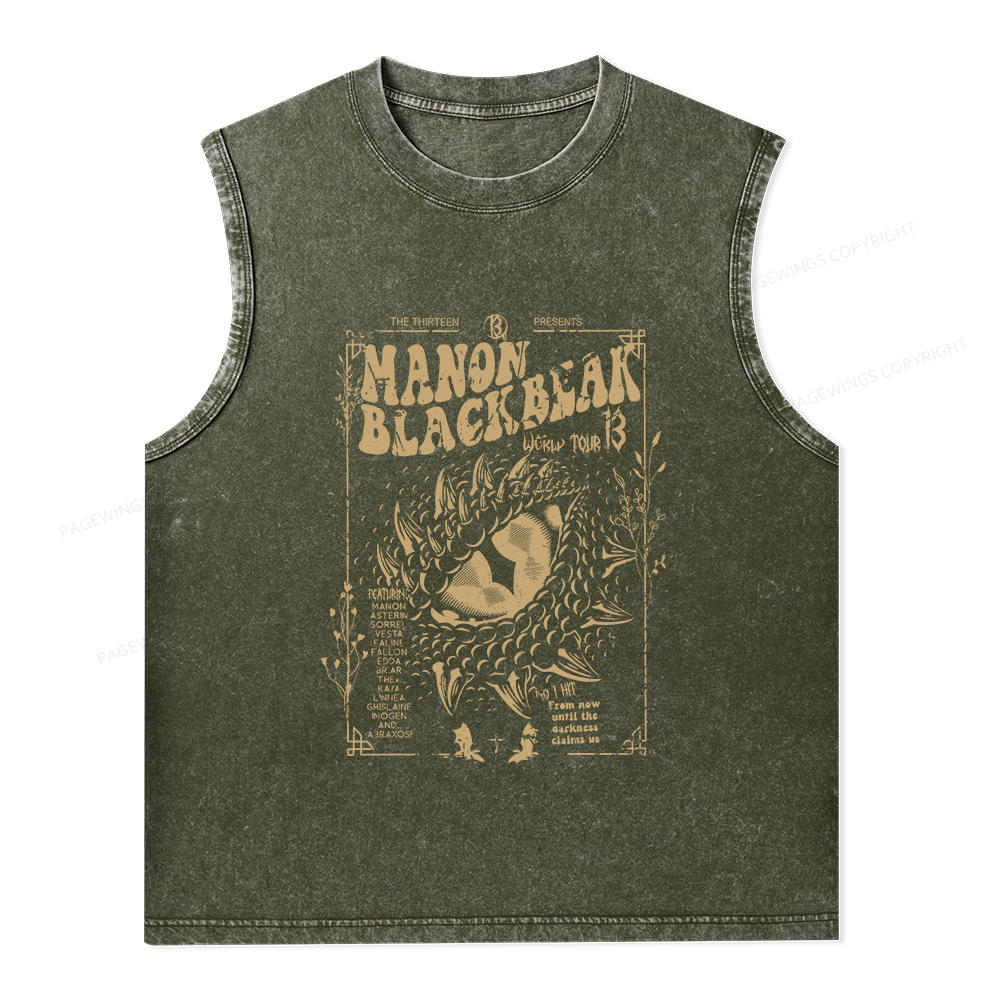 Pagewings ACOTAR Crescent City Rhysand Unisex Washed Tank Top