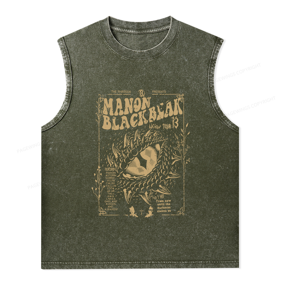 Pagewings ACOTAR Crescent City Rhysand Unisex Washed Tank Top