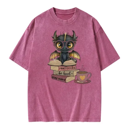 Pagewings Fourth Wing Dargon Unisex Washed T-shirt