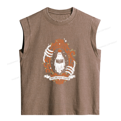 Pagewings Halloween Ghost Reader Women's Washed Tank Top