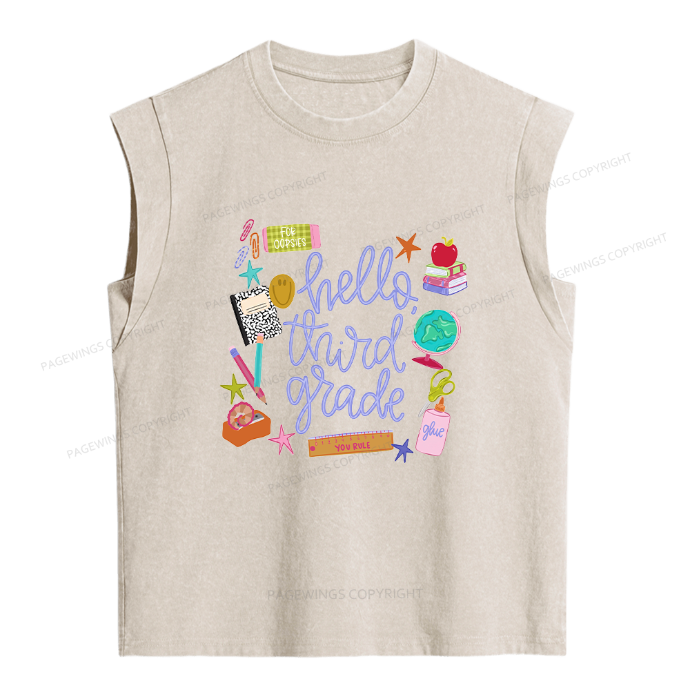 Pagewings Personalized Grade Women's Washed Tank Top