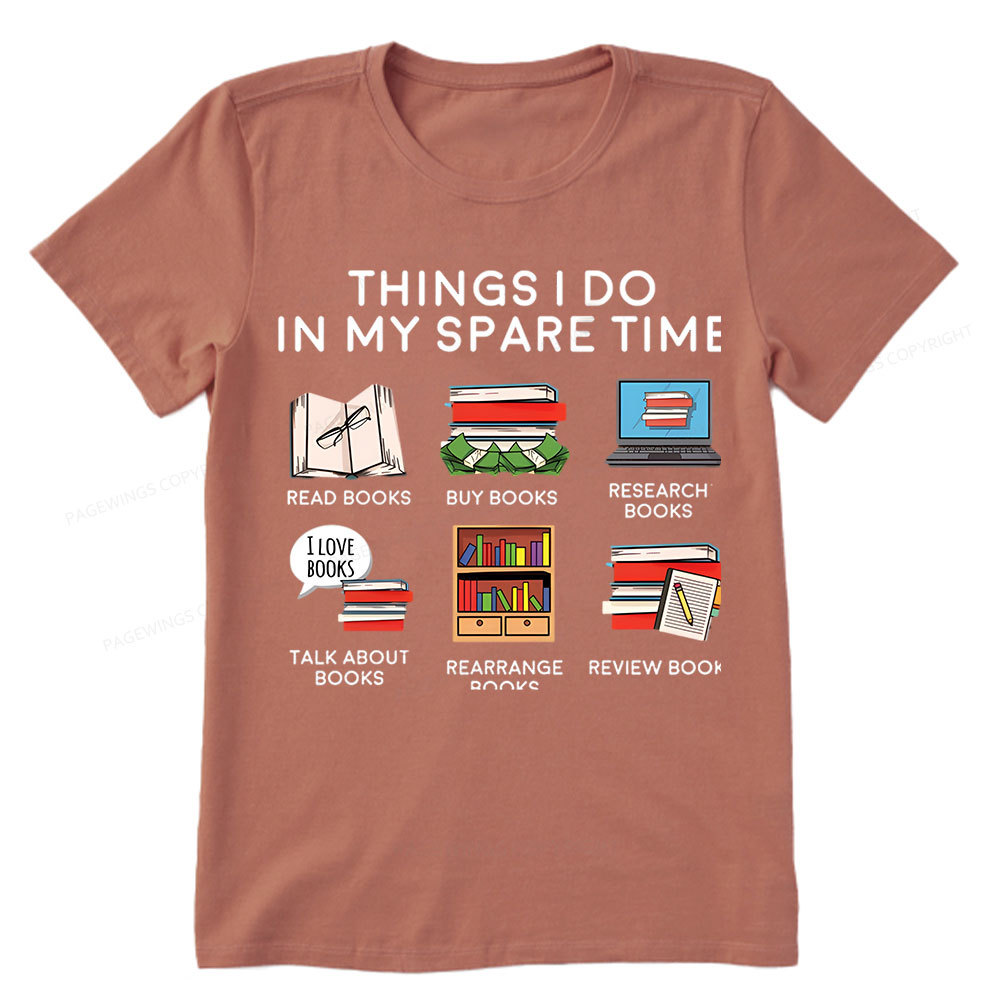 Pagewings Books Reading In My Spare Time Unisex Classic T-shirt