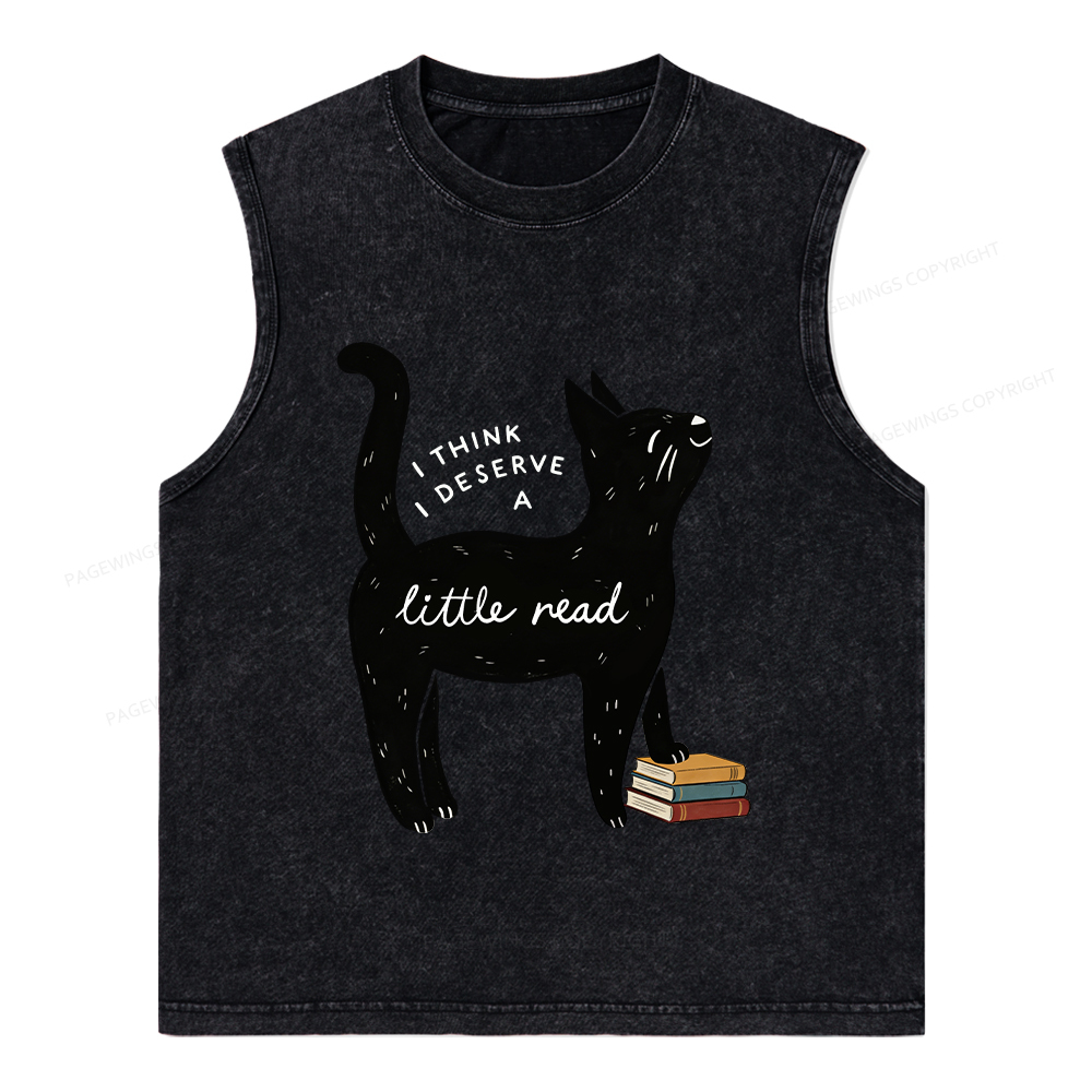 Pagewings Little Read Unisex Washed Tank Top