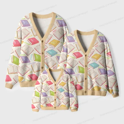 Pagewings Books Unisex Ugly Cardigan Sweaters