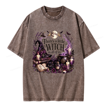 Pagewings Mystical Witchy Unisex Washed T-shirt