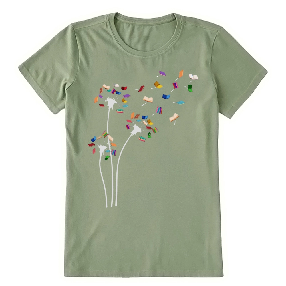 Pagewings Cute Dandelion Books Flower Fly Unisex Classic T-shirt