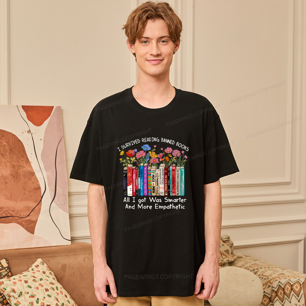 Pagewings Survived Banned Books Got Smarter Unisex Classic T-shirt
