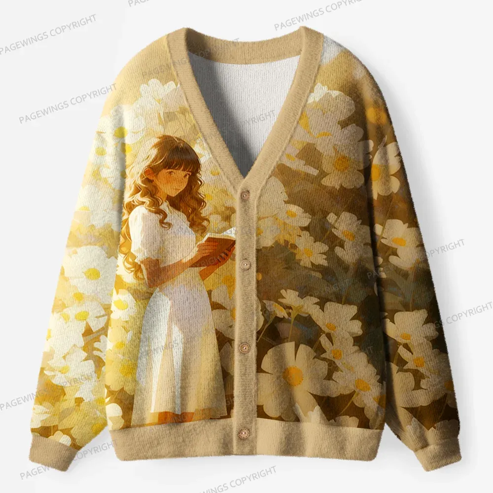 Pagewings The Life of a Book Girl Unisex Ugly Cardigan Sweaters