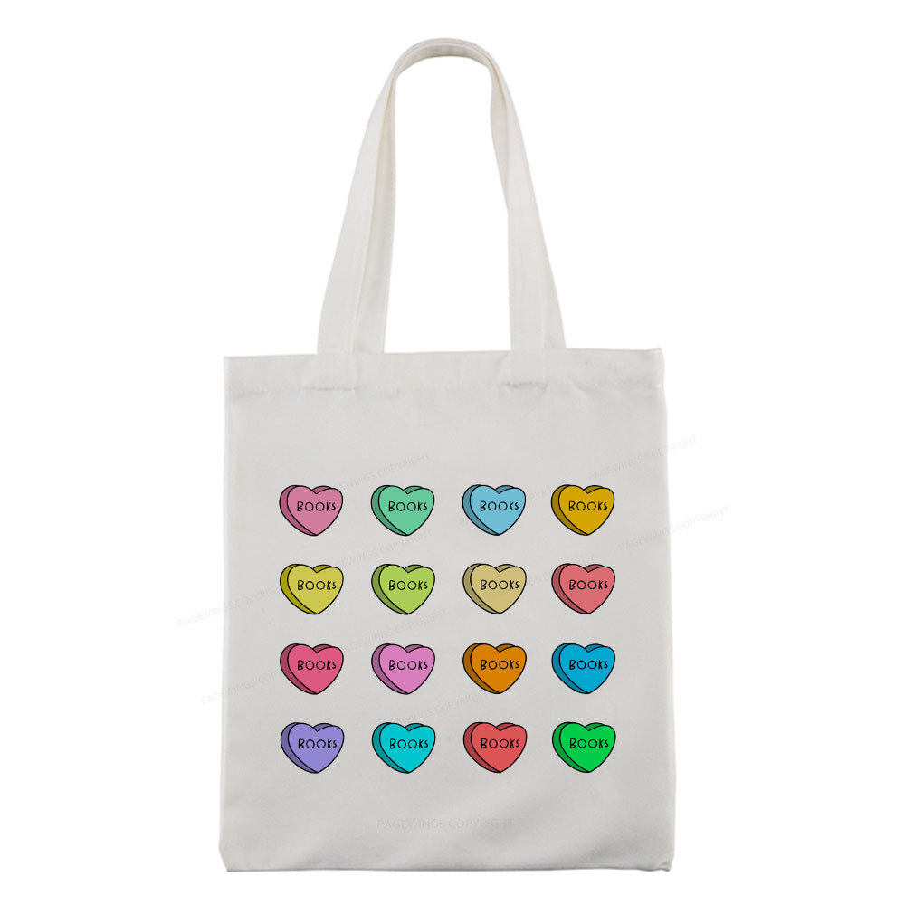 Pagewings Valentine's Day Librarian Tote Bag
