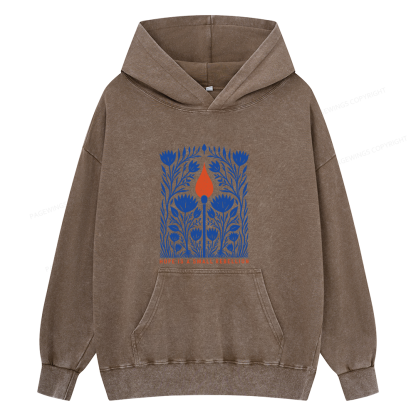Pagewings Hope Is A Small Rebellion Unisex Washed Hoodie
