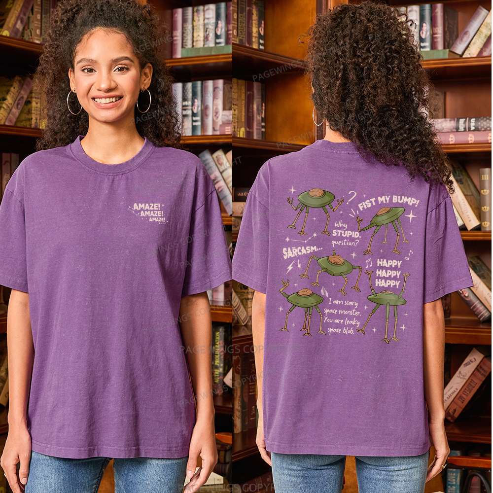 Pagewings Fantasy Bookish Rocky Amaze Unisex Washed T-shirt