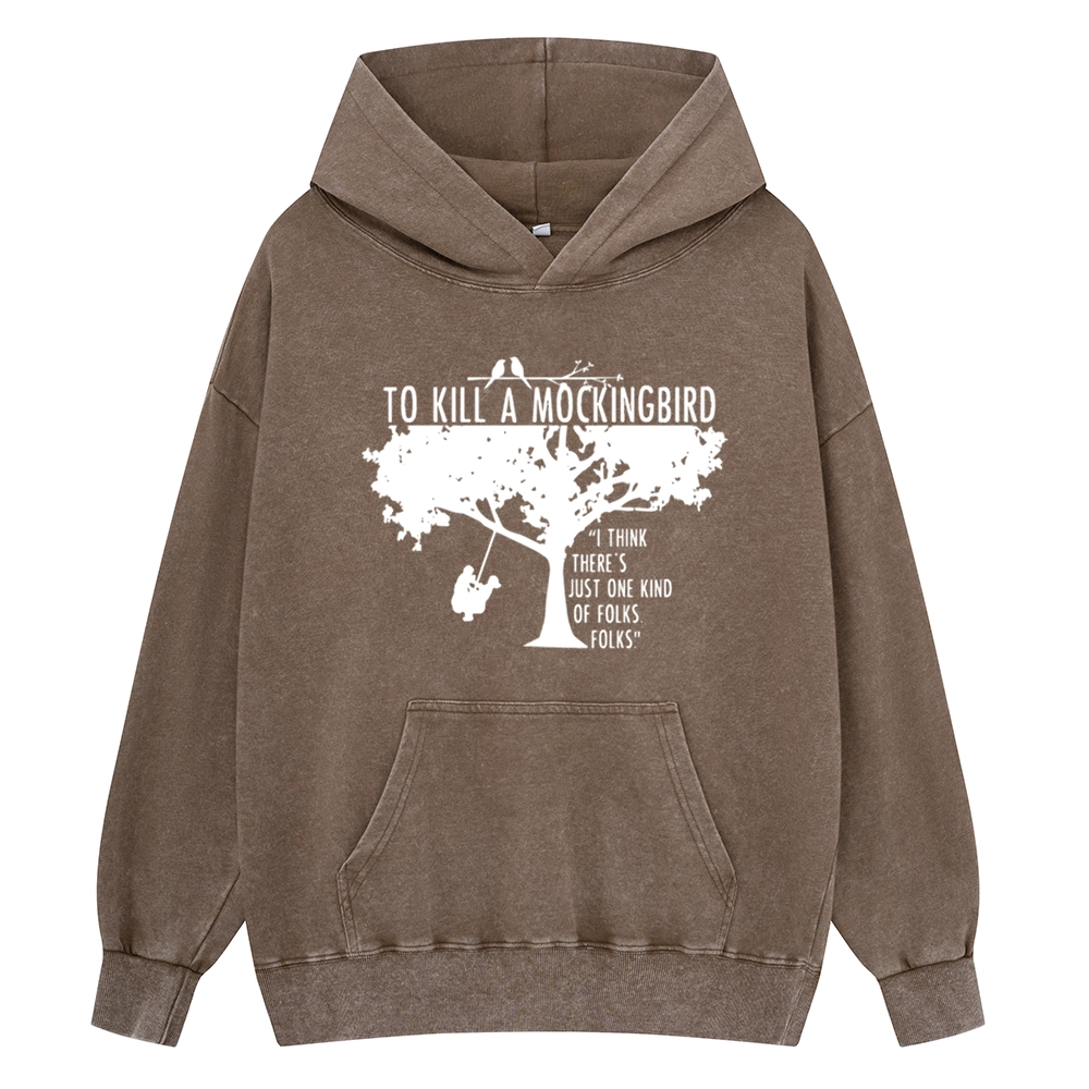 Pagewings To Kill a Mockingbird Unisex Washed Hoodie