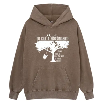 Pagewings To Kill a Mockingbird Unisex Washed Hoodie