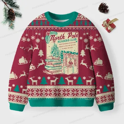 Pagewings North Pole Readers Club Unisex Ugly Knit Sweatshirt