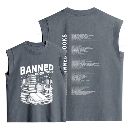 Pagewings Banned Books Tour Women's Washed Tank Top