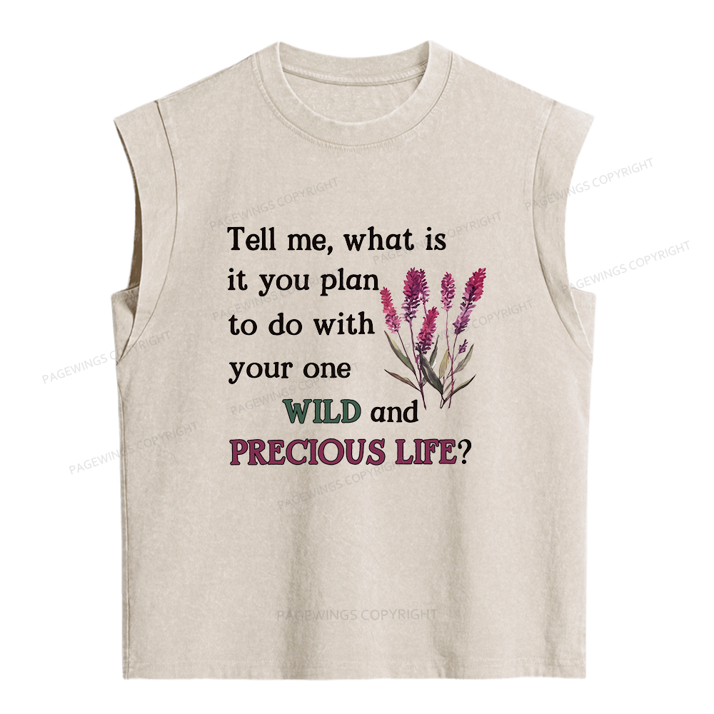 Pagewings Inspriational Quote Women's Washed Tank Top