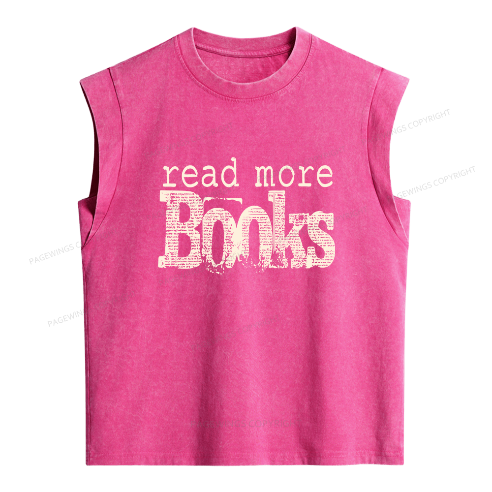 Pagewings Read More Books Women's Washed Tank Top
