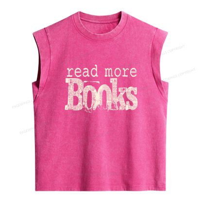 Pagewings Read More Books Women's Washed Tank Top