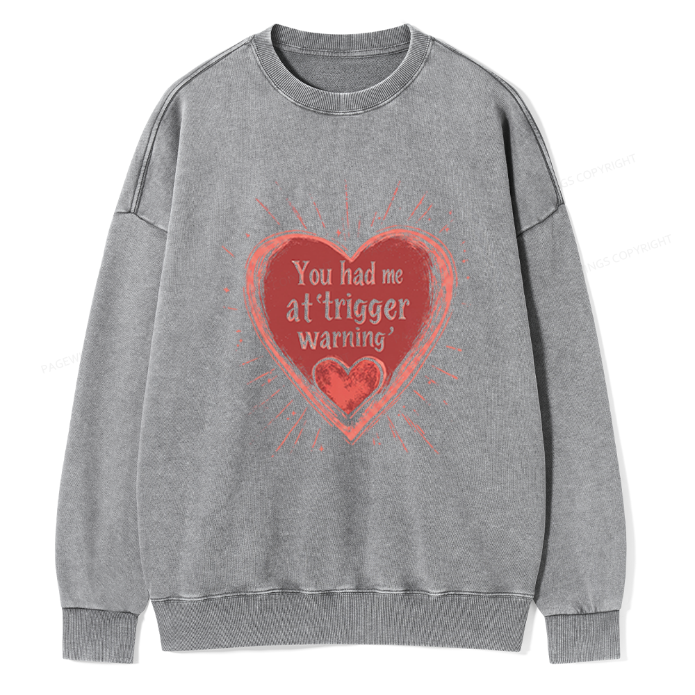 Pagewings Dark Romance Unisex Washed Sweatshirt